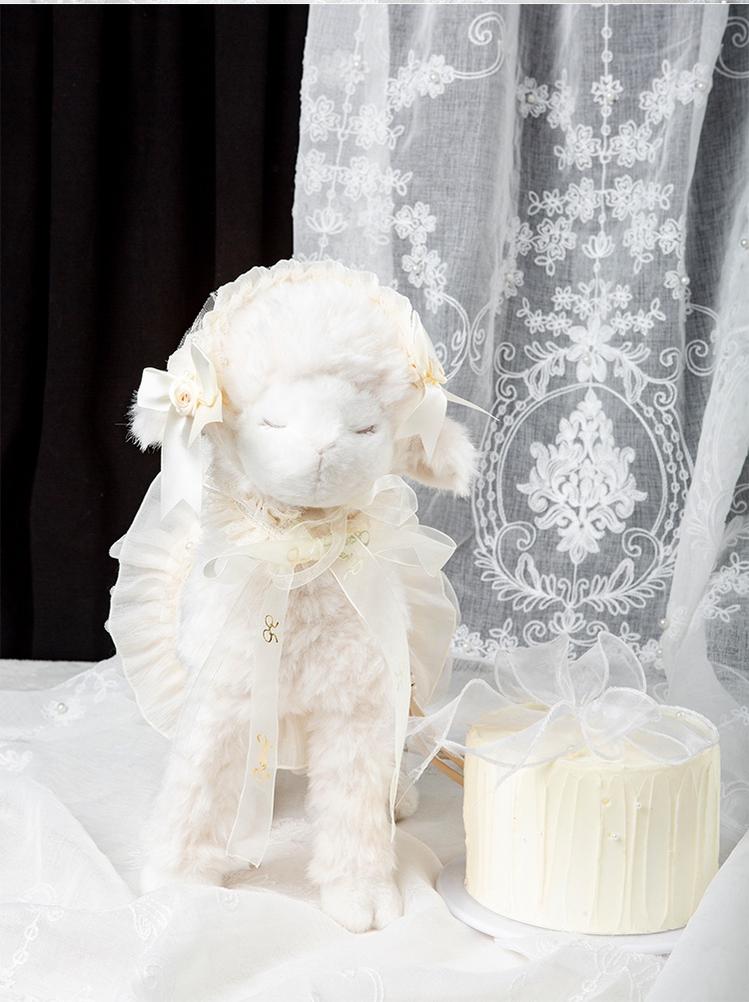 Plush Kawaii Lolita Bag, Lamb Shaped White Lamb Bag + Full Set of White Accessories