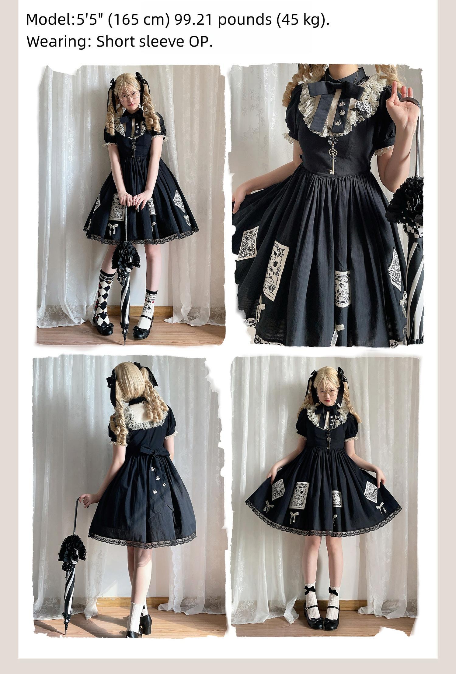 MEEKWIND - My Little Kitten - Doll-Like Lolita OP, Detachable Waist Ties 44223:799423