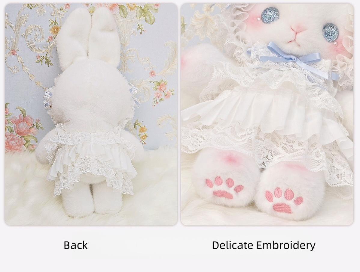 Bear Star - Posable Plush Bunny Lolita Bag, Detachable Pearl Chains