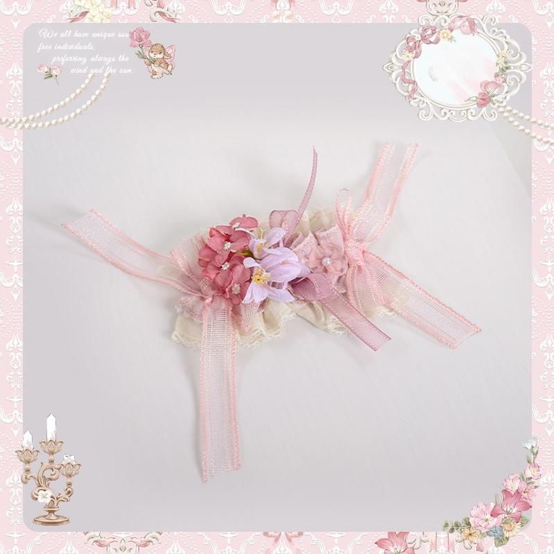Deer Garden - Sweet Lolita Deer Printed JSK Dress with Tulle Overlay 45607:855283