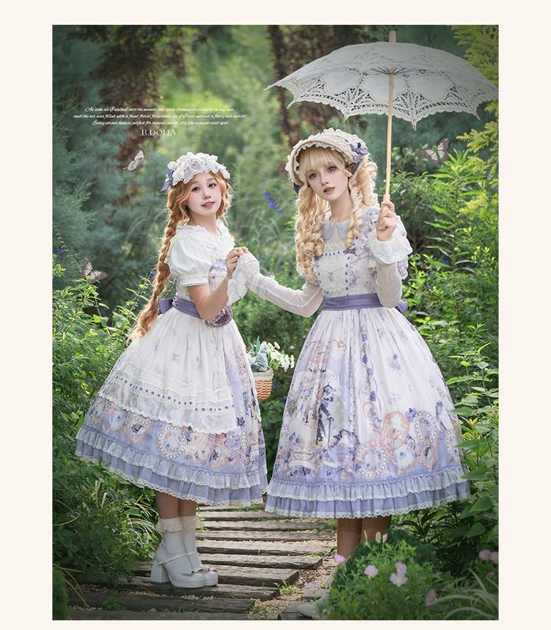 B.Dolly - Rabbit Tea Party - Sweet Lolita Printed Dress, OP & JSK 41530:781301
