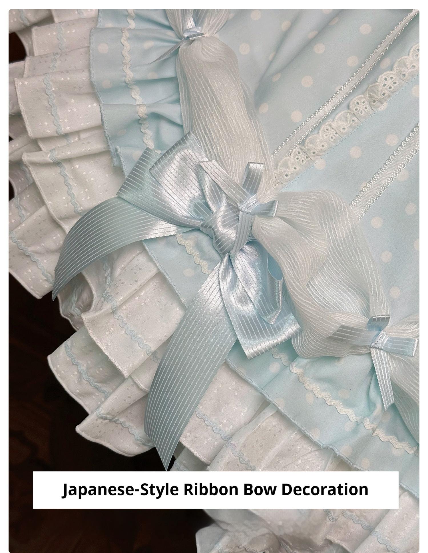 Old School Lolita Halter Neck OP Dress, Polka Dot Accent 43701:783560