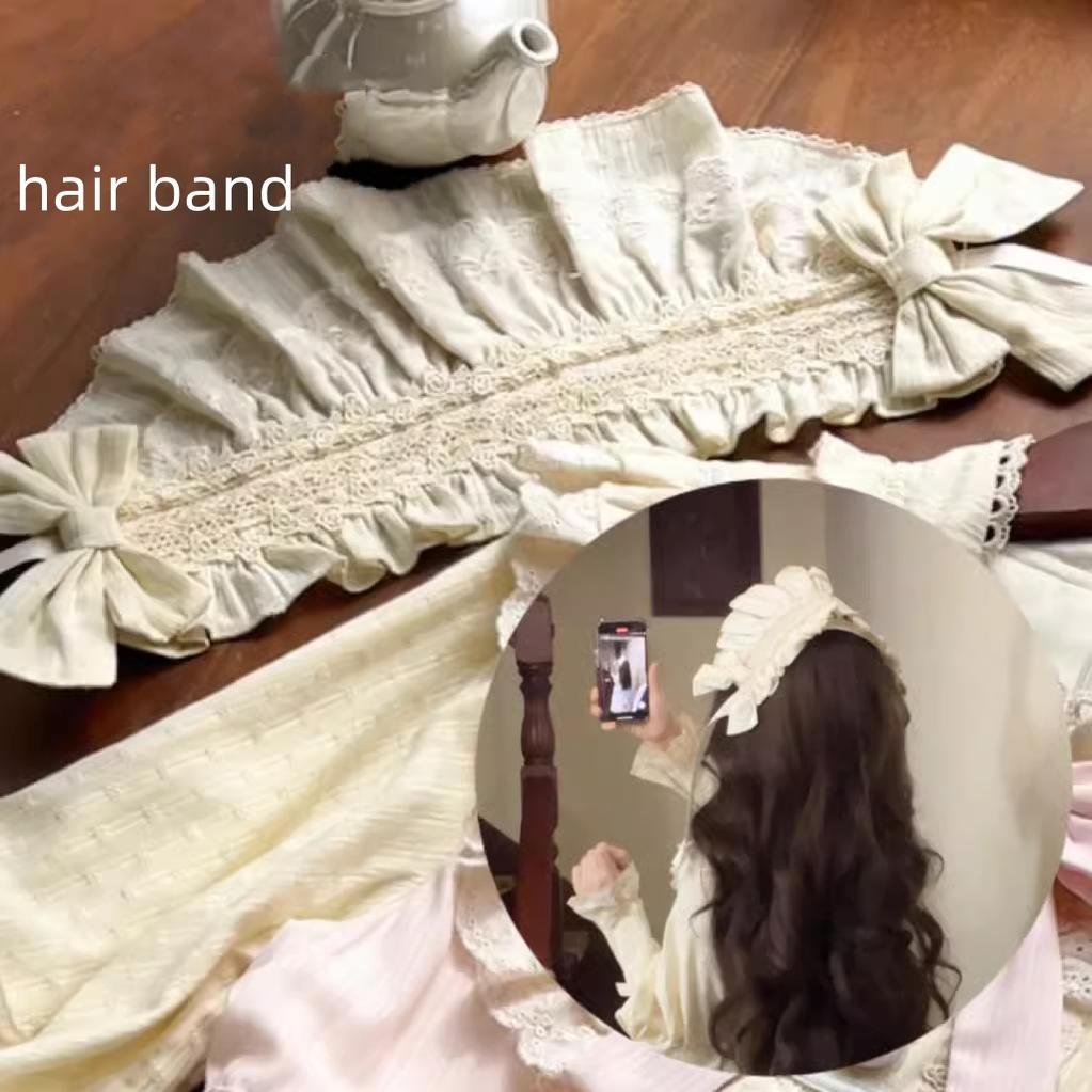 Uncle's Workshop - Sleep Macaron - Sweet Lolita OP Dress Solid Color Dress S Headband