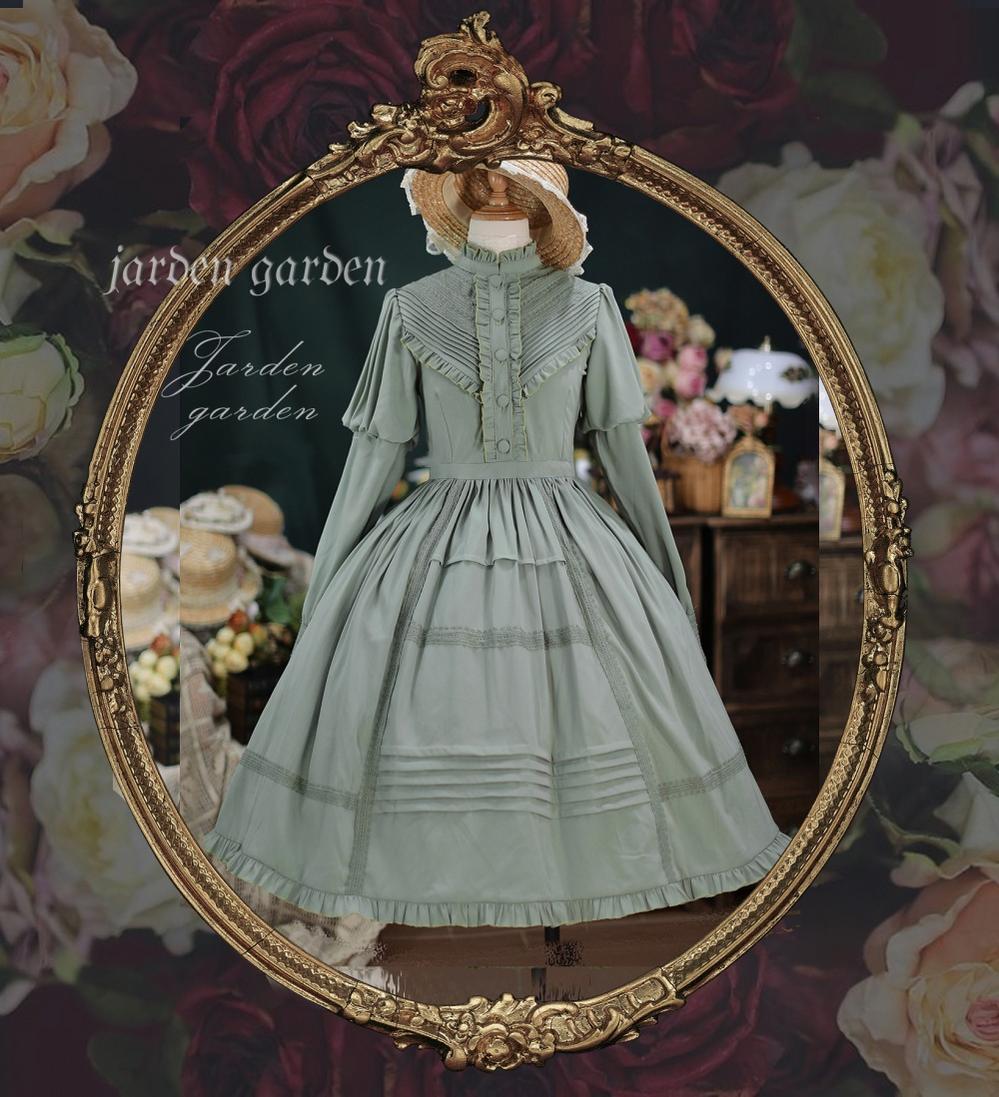 Tiny Garden - The Black Forest - Classic Lolita Stand Collar Dress OP