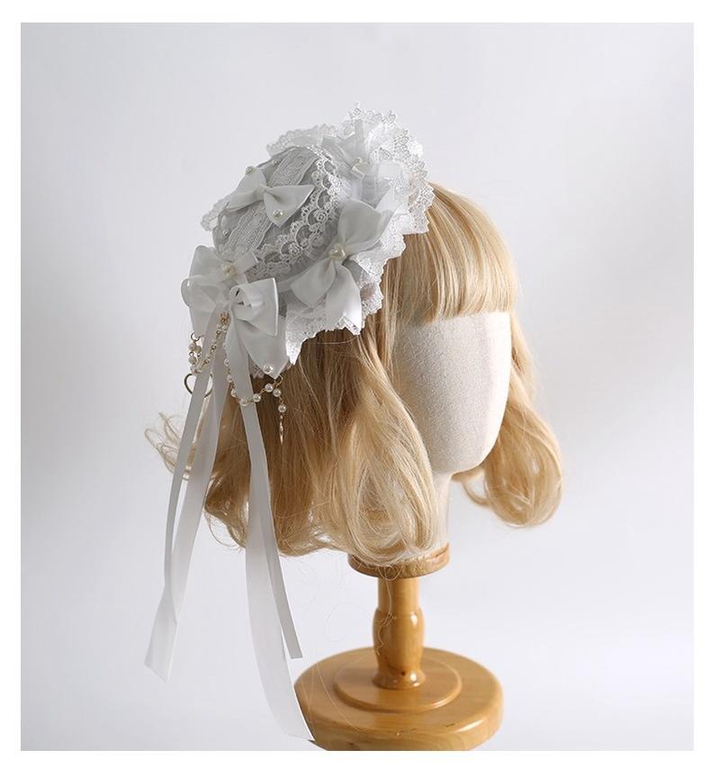 Classic Lolita Lace Headdress Pure White Lolita Head Accessory