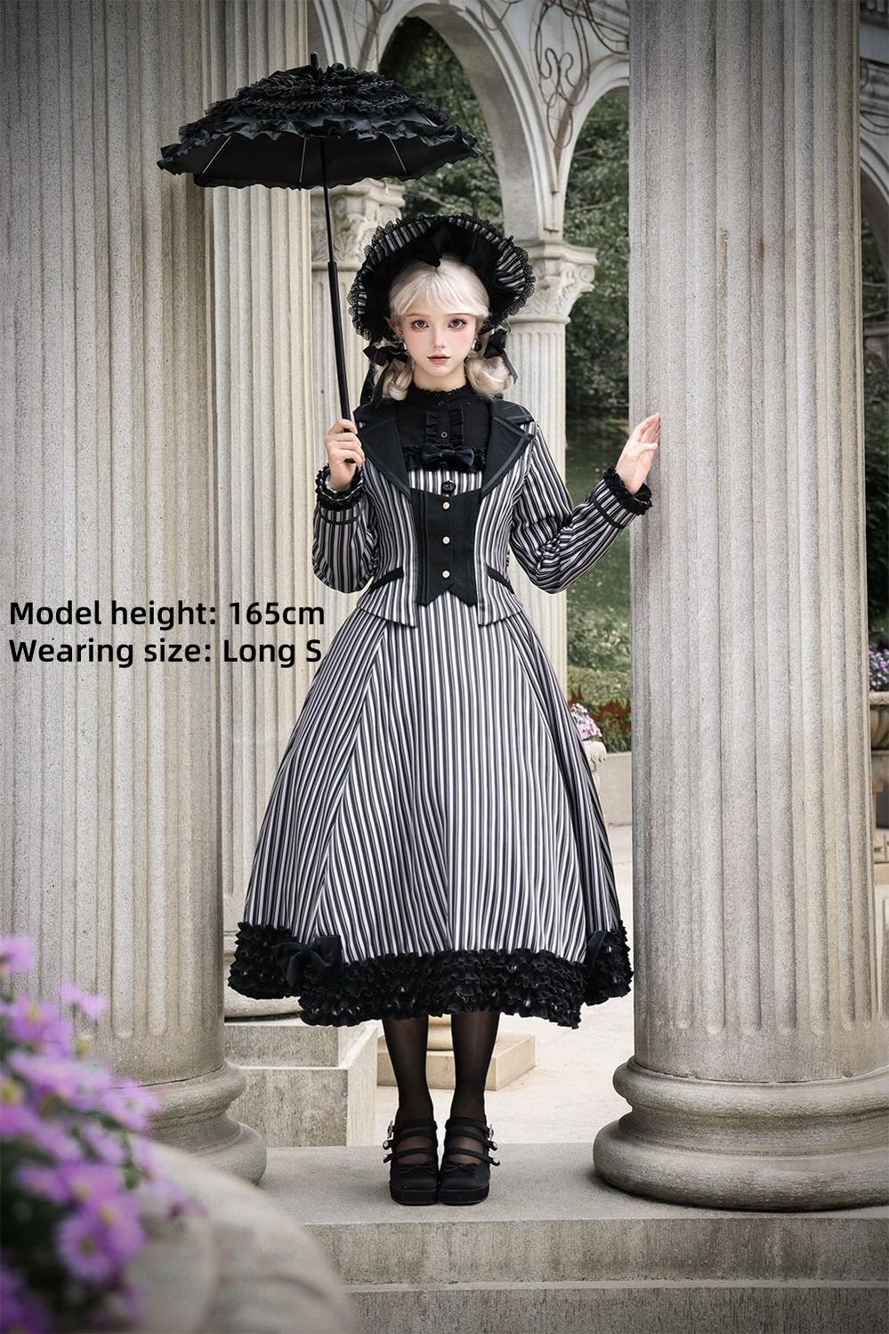 Miss Point - Classic Lolita JSK Customized Stripe Lolita Dress 40842:680956