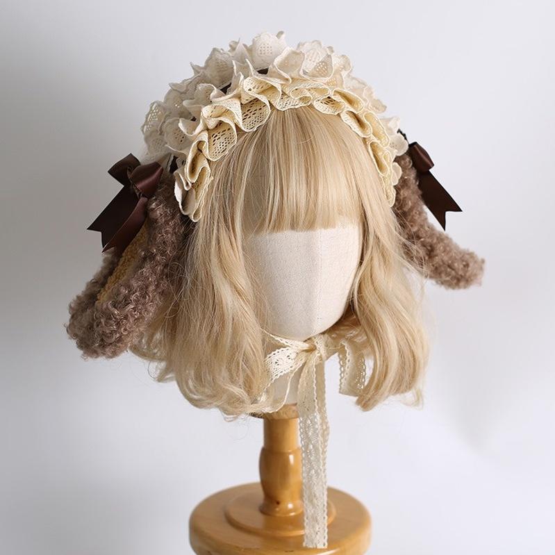 Xiaogui - Kawaii Lolita Headdress, Detachable Bear & Bunny Ears Bunny Ear Hairband
