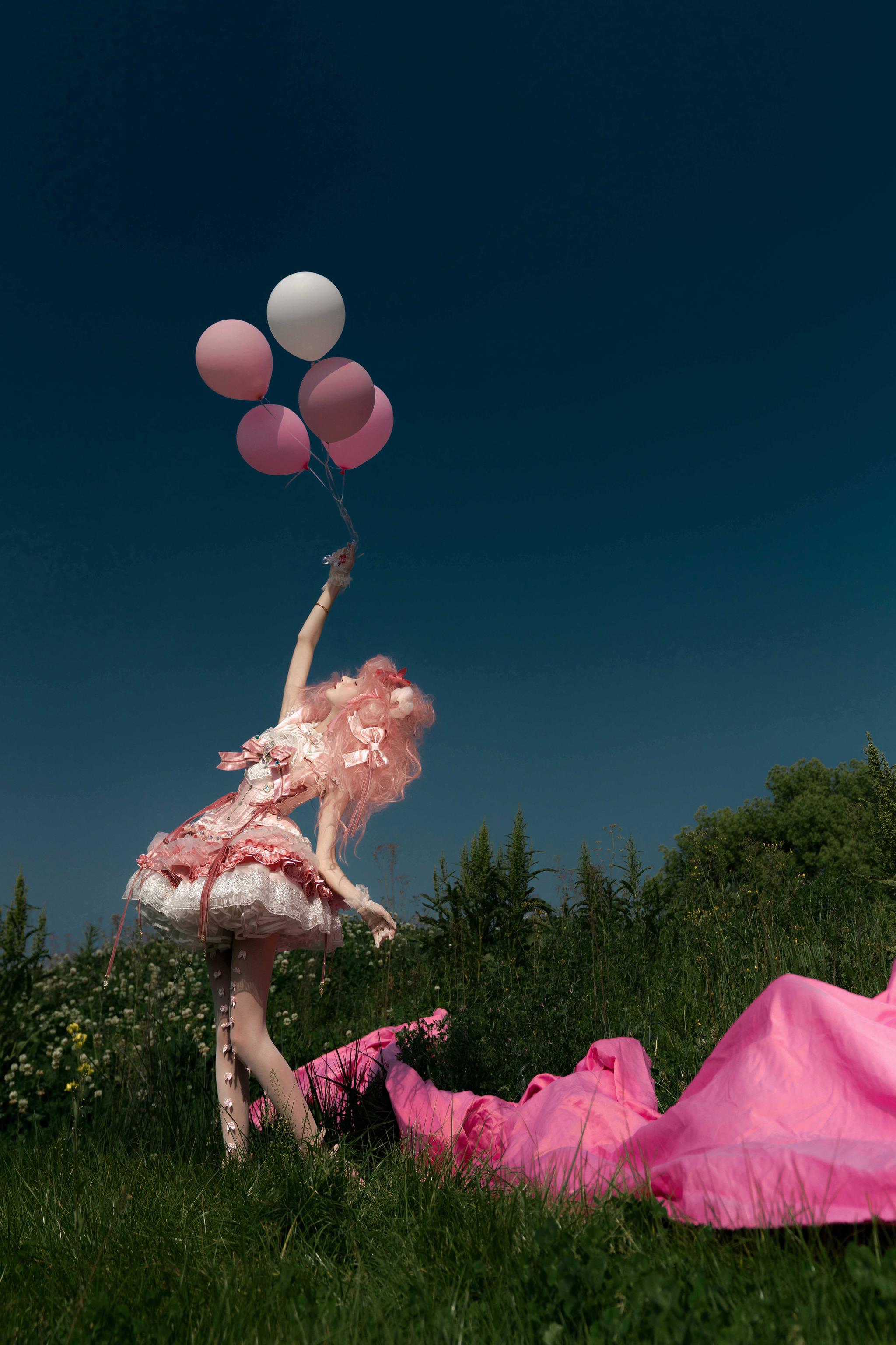 Dream Nuclear Island - Dream Nuclear Bubbles - Pink Sweet Lolita Corset & Tiered SK