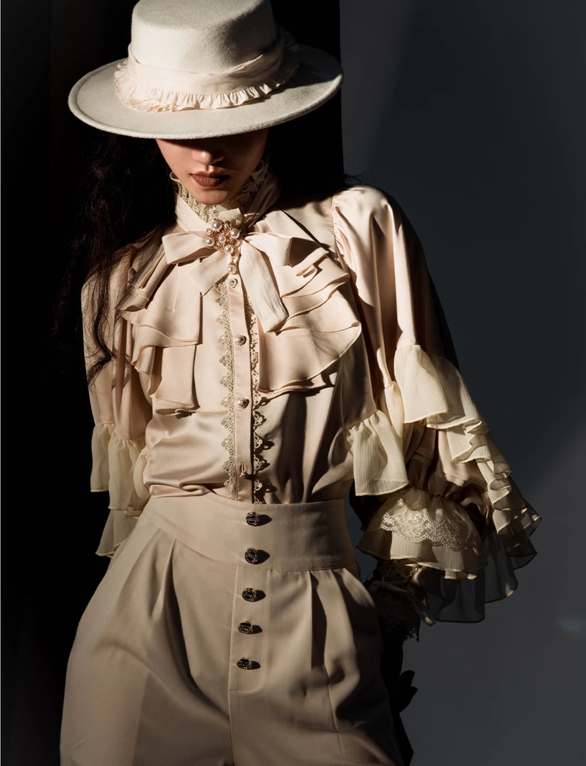 ZJstory - Dragon Bone Cemetery - Gothic Lolita Long Sleeve Blouse 13668:751014