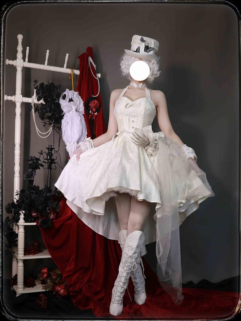 (BFM)Strawberry Duck~Gothic Lolita Dress White Lolita JSK 29578:357480