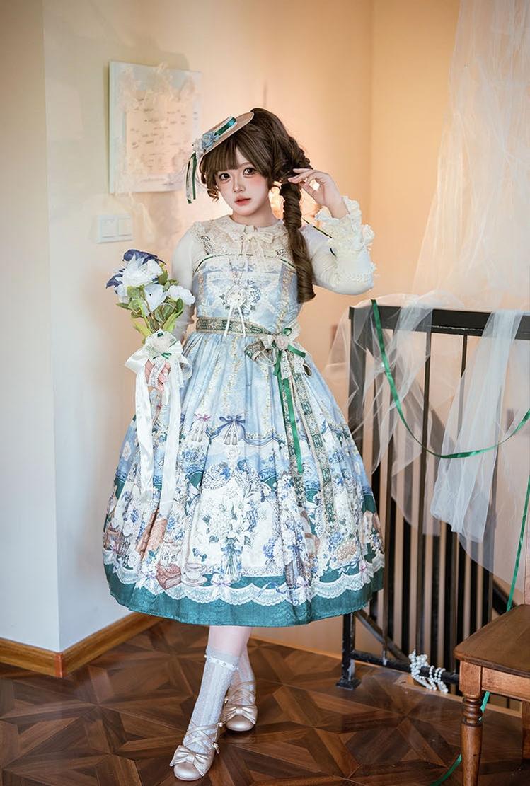 Secret of Silki Lady - Classic Lolita Floral Printed JSK Dress 45693:858849