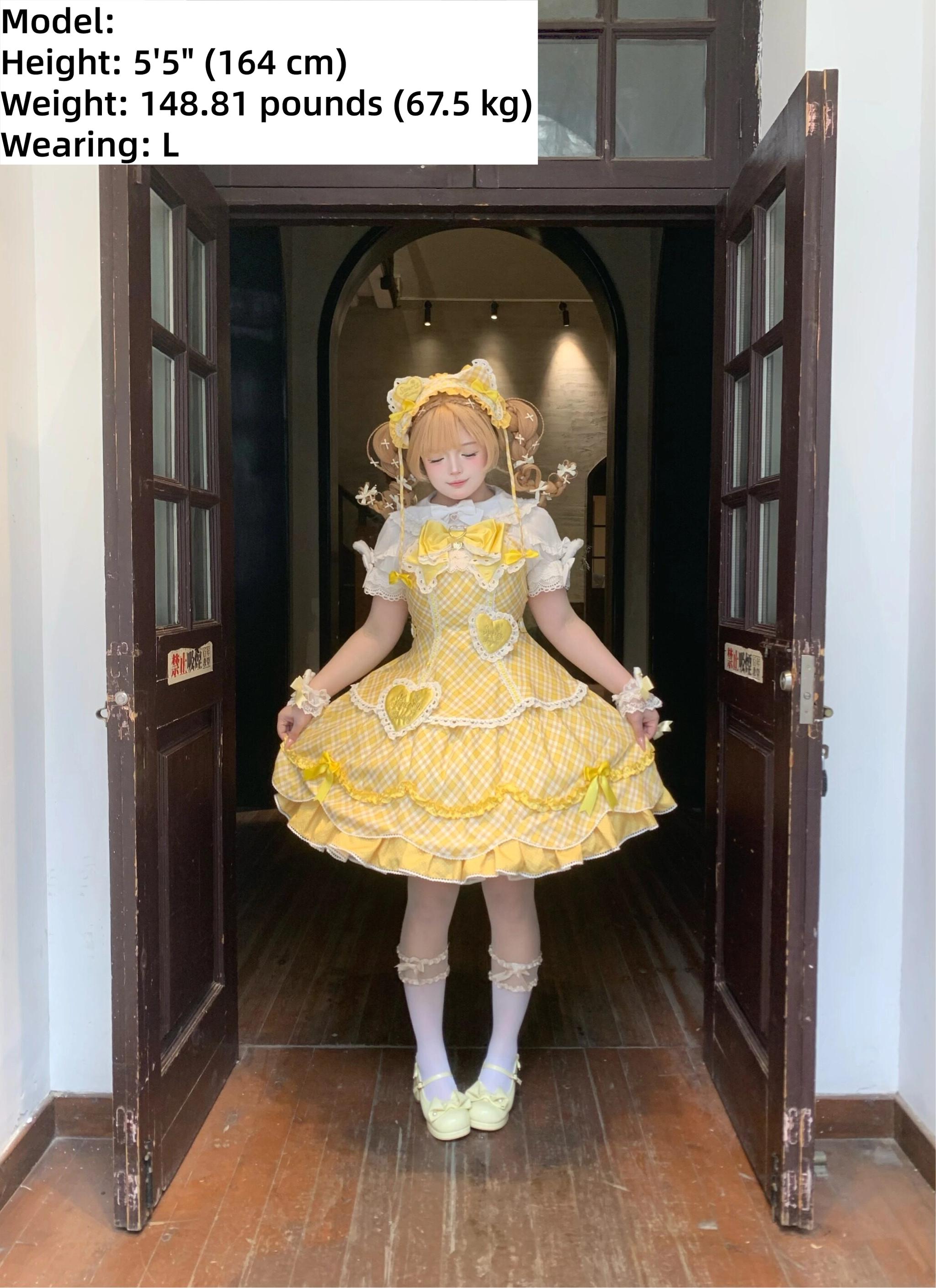 Shibuya Honey - Plus Size Sweet Lolita Plaid OP & JSK Dress 45210:840392