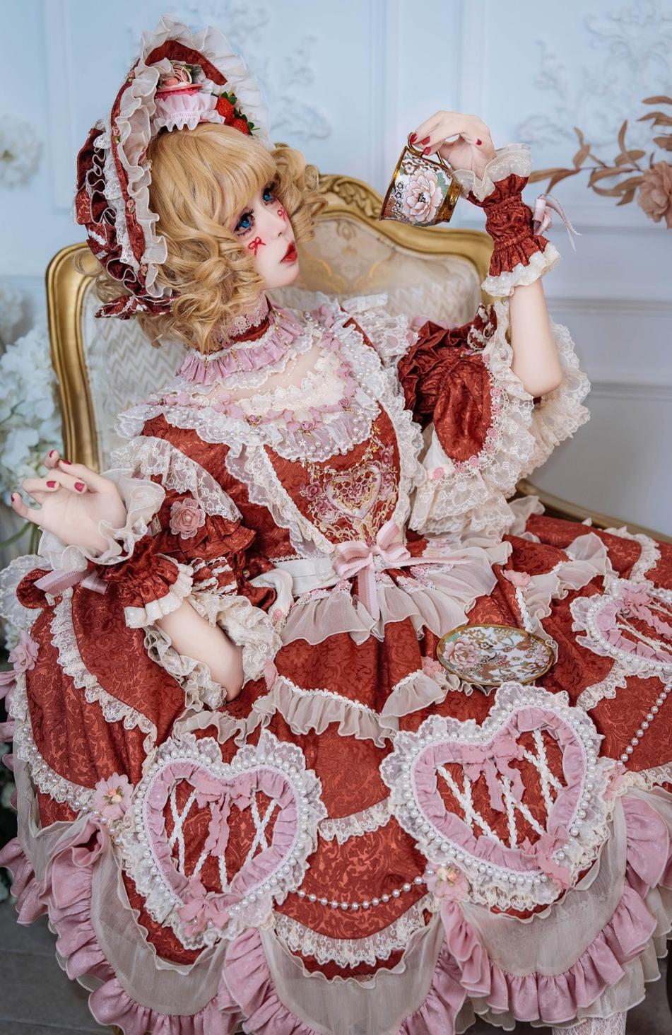 Bramble Rose - Antique Cake - Vintage Lolita OP Princess Dress Gorgeous Lolita Outfit 41536:701608