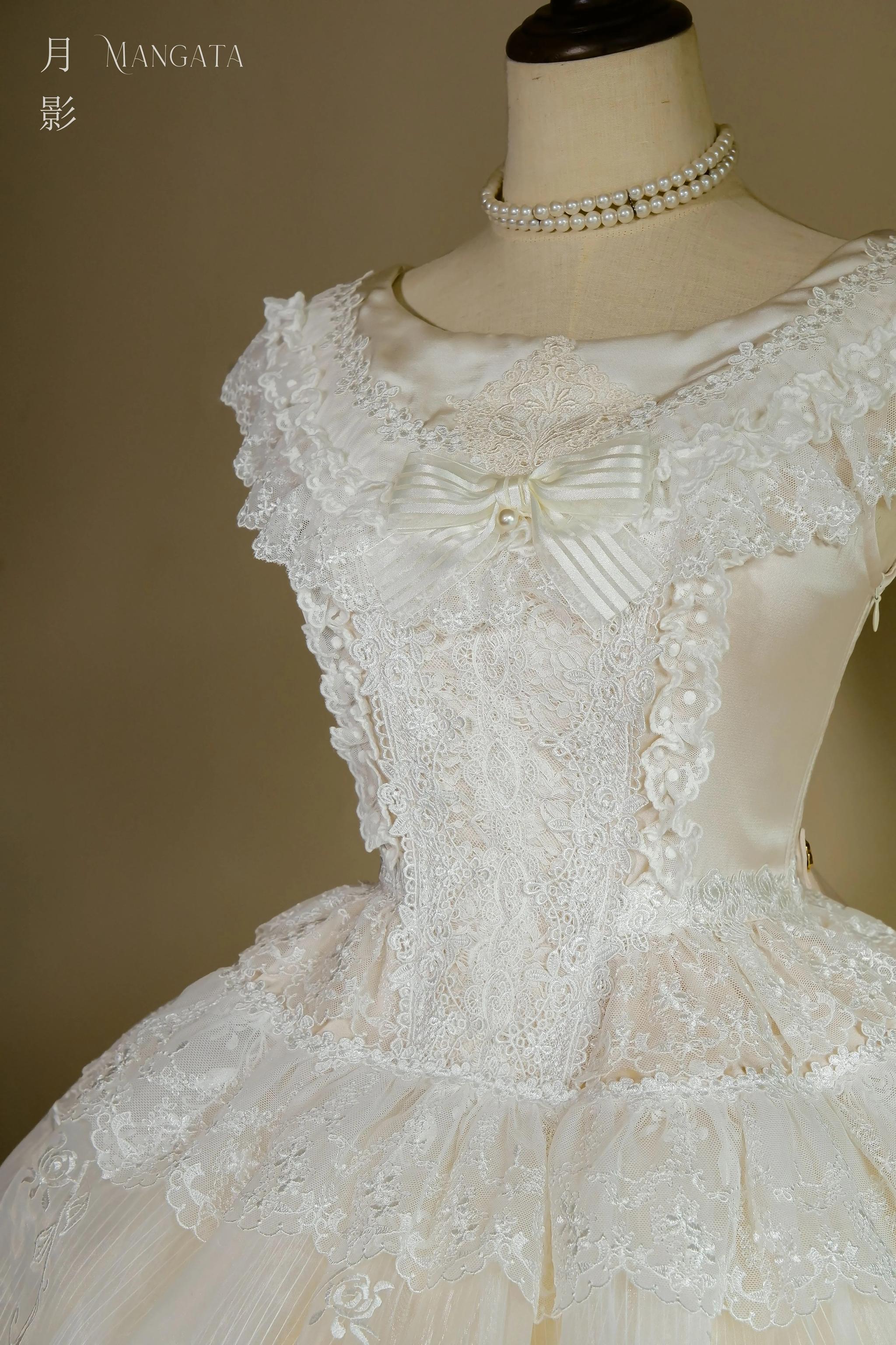 AuroraBorealis - Moonshadow - Gorgeous Wedding Lolita Dress Set Embroidered JSK SK and Bodice 41640:709242