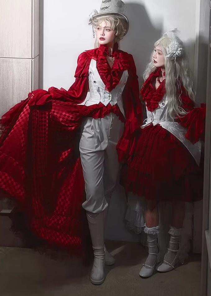 Genesis and Armageddon - Gothic Lolita High-low Hem Shirt, Boning SK