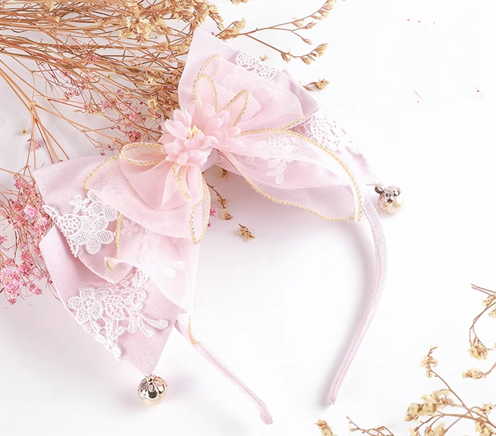 PoliCharlie - Han Lolita Multicolor Headdress and Accessory a pink KC