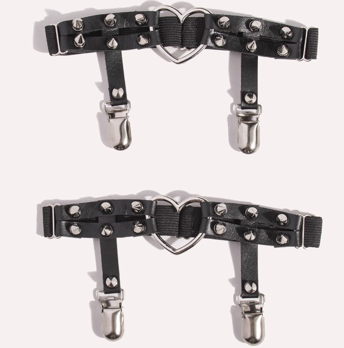 Day Dream - Punk Lolita Garters Stocking Clips Multicolors black (price is for one; buy two for a pair)