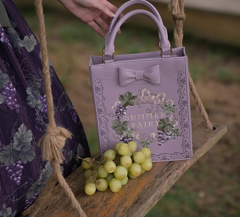 Momo~Loire Vineyard~Country Lolita Heels Shoes PU Handbag 32668:410446