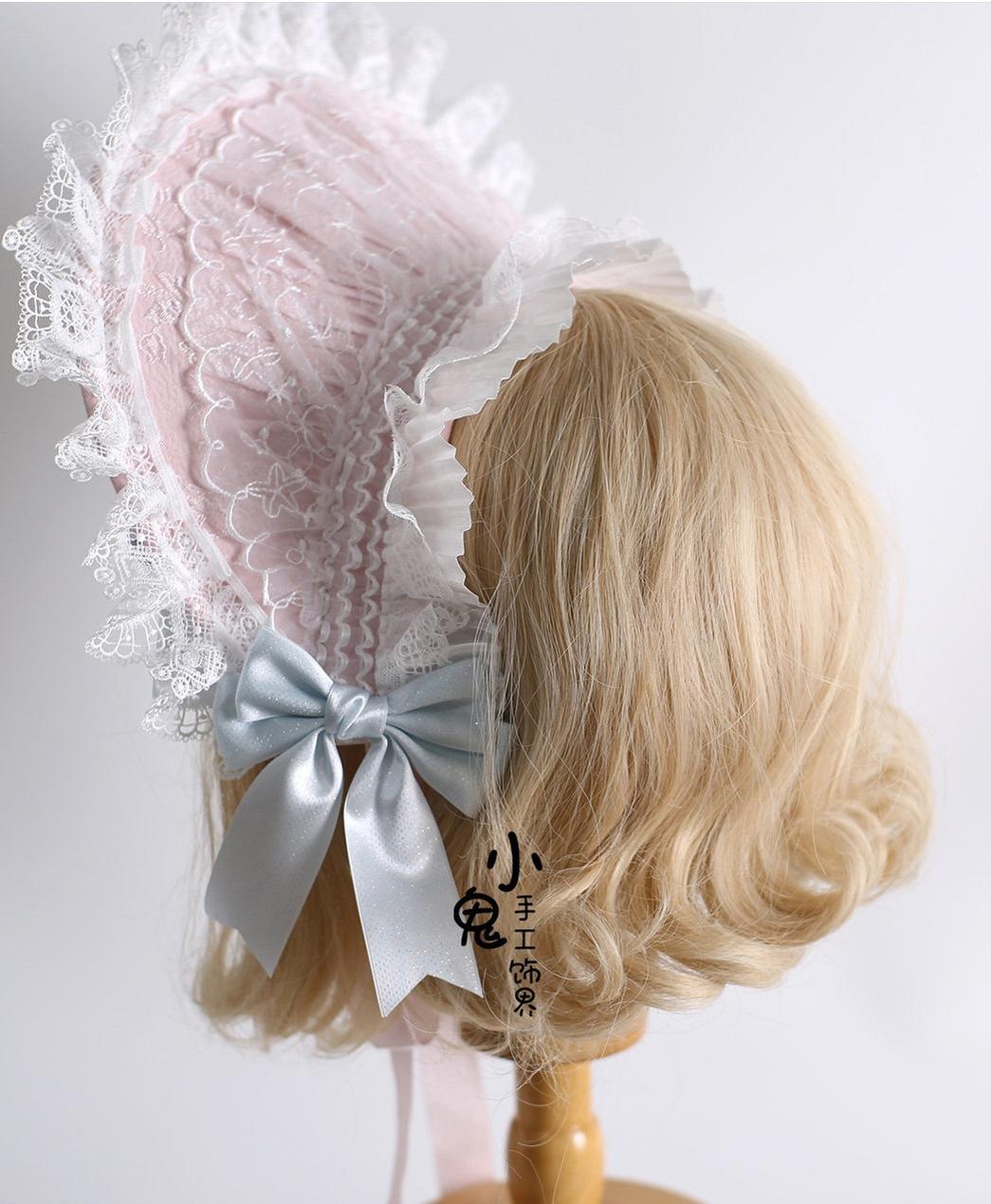 Lolita Headdress, Bunny Ear KC, Embroidered Lace