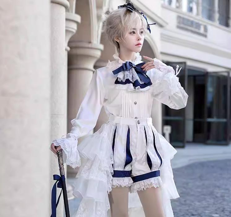 CastleToo - Coffin of Pilgrimage - Ouji Lolita Shirt Pants Suit Medieval European Prince Suit 35586:496988