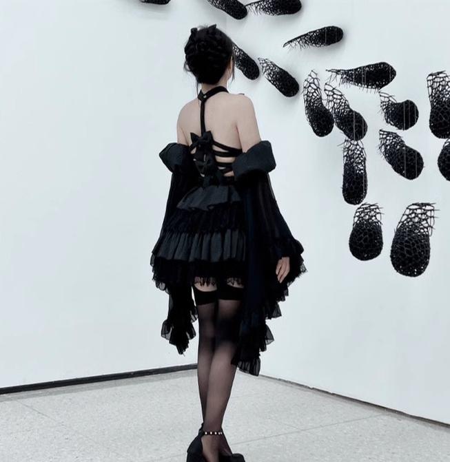 Diamond Honey - Desire Serpent - Gothic Lolita JSK Dress Snake Print Slimming Backless Dress