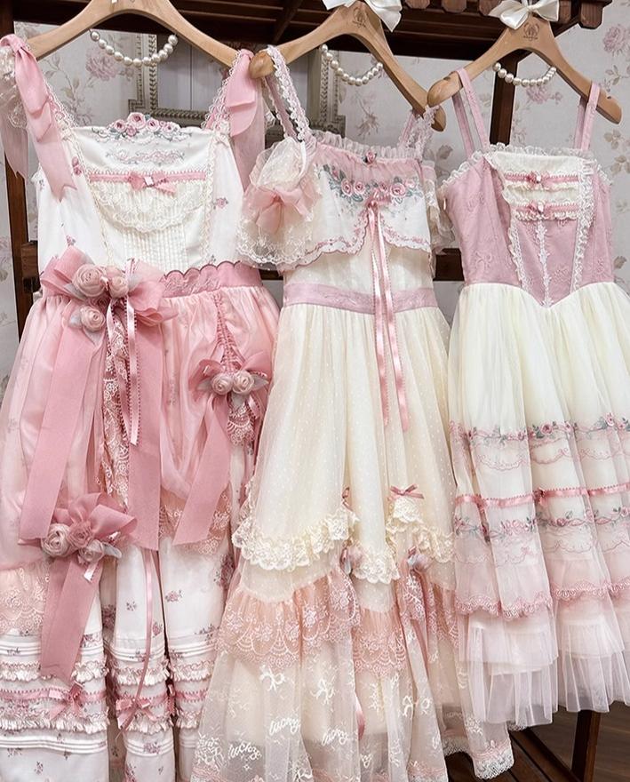 Mademoiselle Pearl~Rose Garden~Elegant Lolita Dress Bridal Floral Dress 29098:396278
