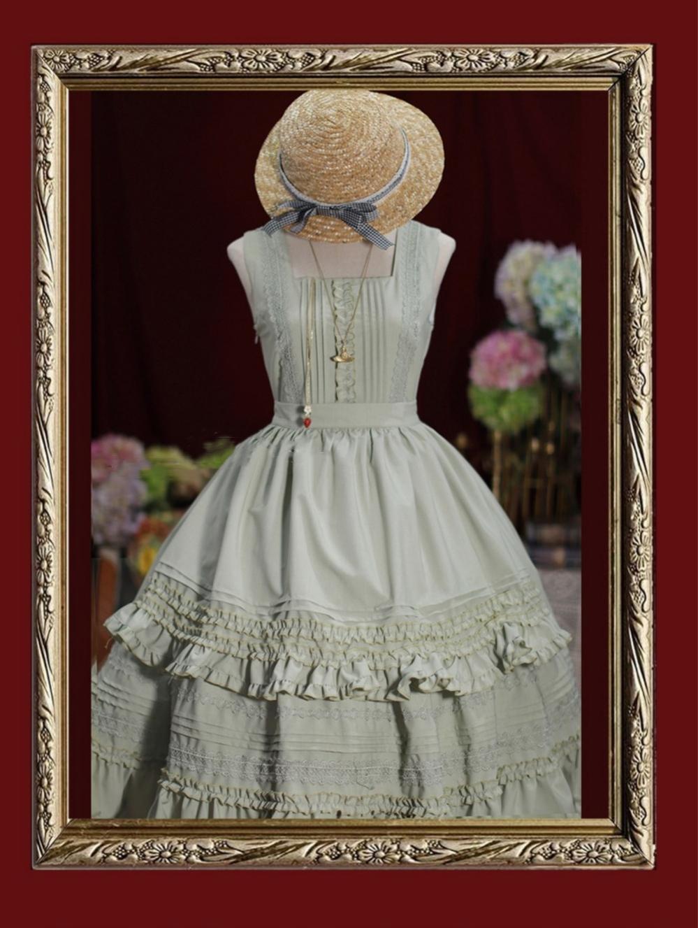 Tiny Garden~Nocturne Reminiscence~Elegant Lolita JSK Dress Multi-Wear Apron Dress Set 19290:596396