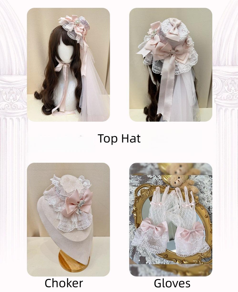 Eden - Classic Lolita Gorgeous JSK & OP, Angel Bear Print Dress (2XL L M S XL) 44646:816963