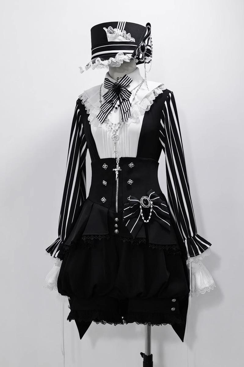 Princess Chronicles - Fancy Trick - Retro Ouji Lolita Black Shorts Dark-themed