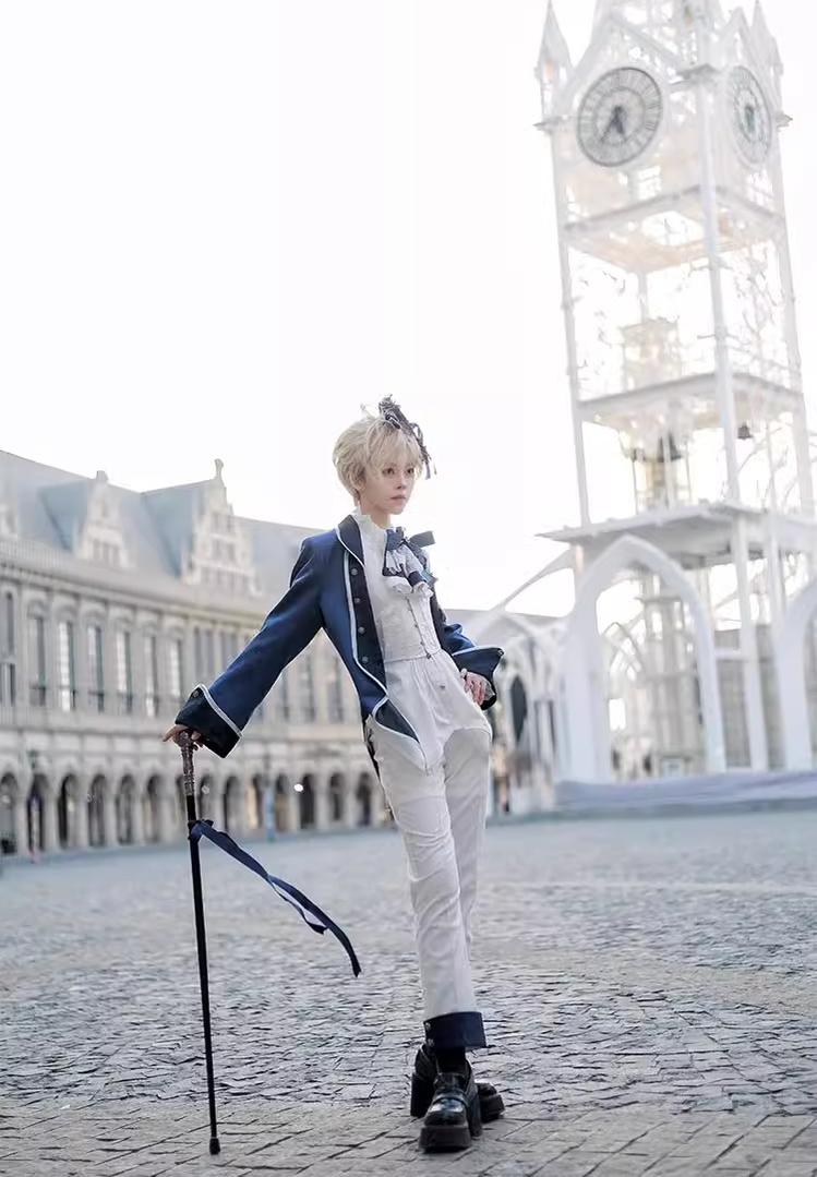 CastleToo - Coffin of Pilgrimage - Ouji Lolita Shirt Pants Suit Medieval European Prince Suit 35586:496854