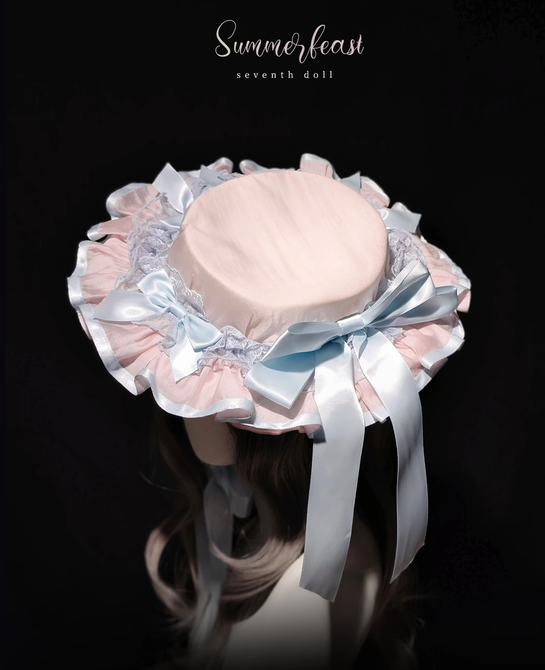 The Seventh Doll - Summer Evening Banquet - Sweet Lolita JSK with Tiered Ruffle Design and Hat (L M S XL) 42722:750893