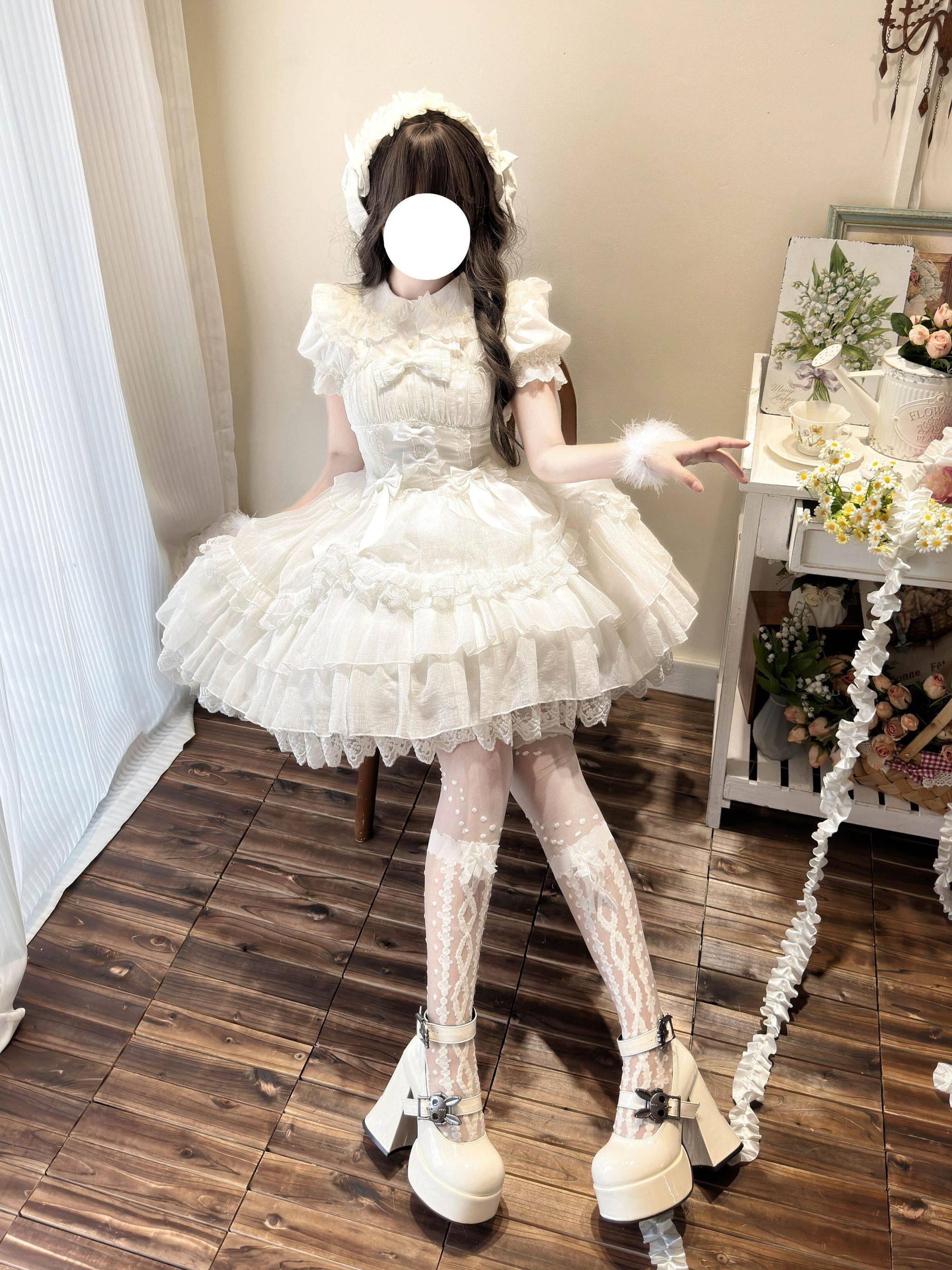 Love of Rebirth - Sweet Lolita JSK Dress, Tiered Hem 44864:826811