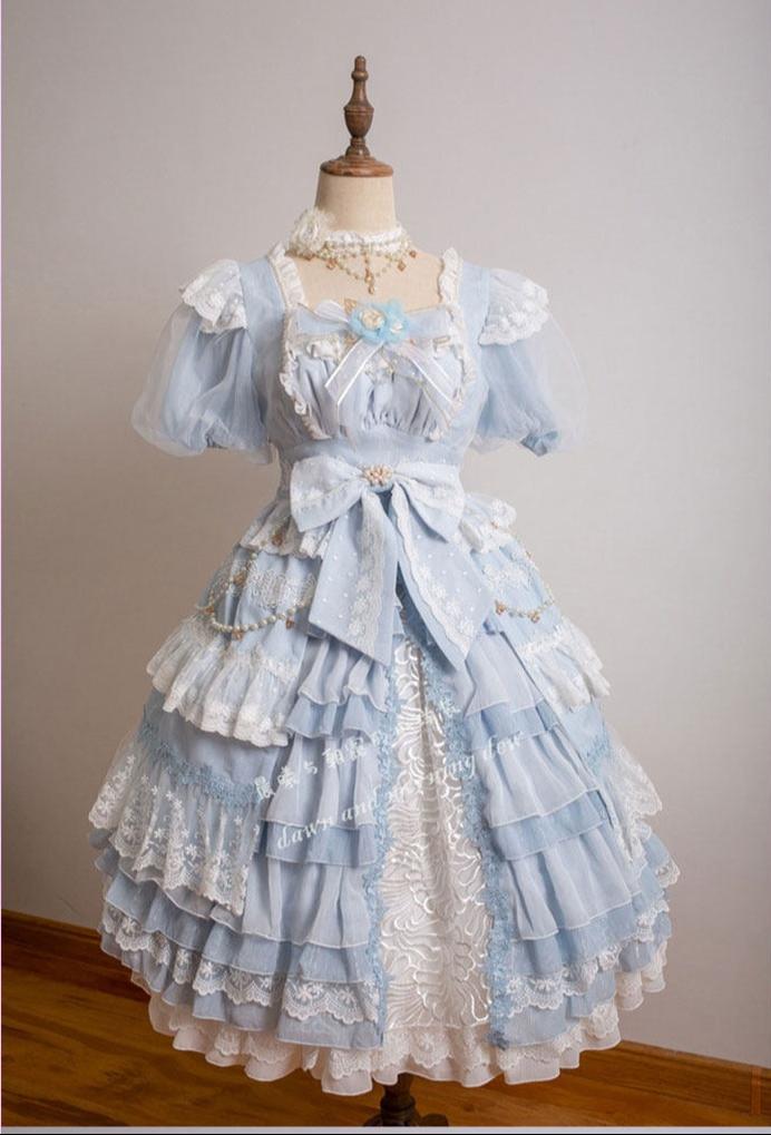 Waltz - Classic Lolita Plus-size OP Dress, Front Opening 44835:825760