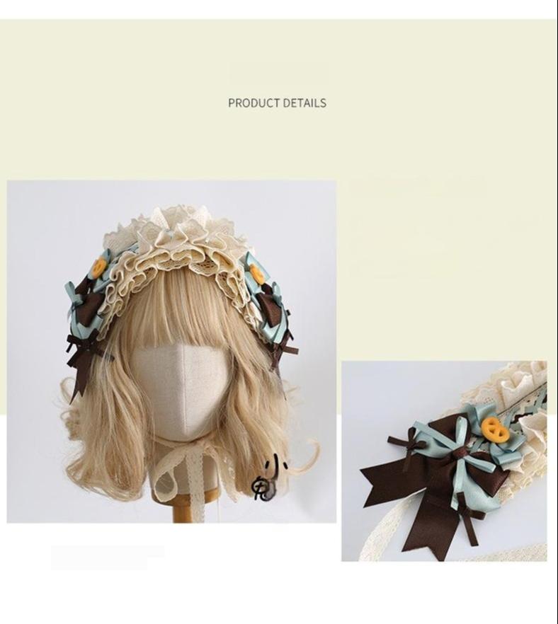 Xiaogui - Sweet Lolita Headband and Top Hat with Candy Details