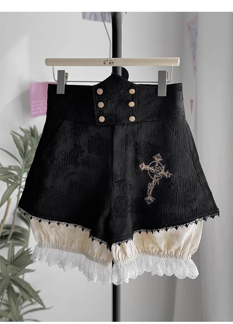 CastleToo - Crossbone - Ouji Lolita Shorts Suit Gothic Lolita Top and Blouse (L M S XL) 41434:702504
