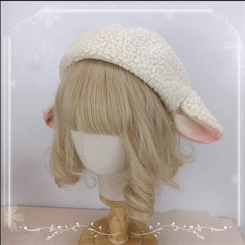 Cocoa Jam - Winter Sweet Lolita Beret, 3D Sheep-ear 15734:204594