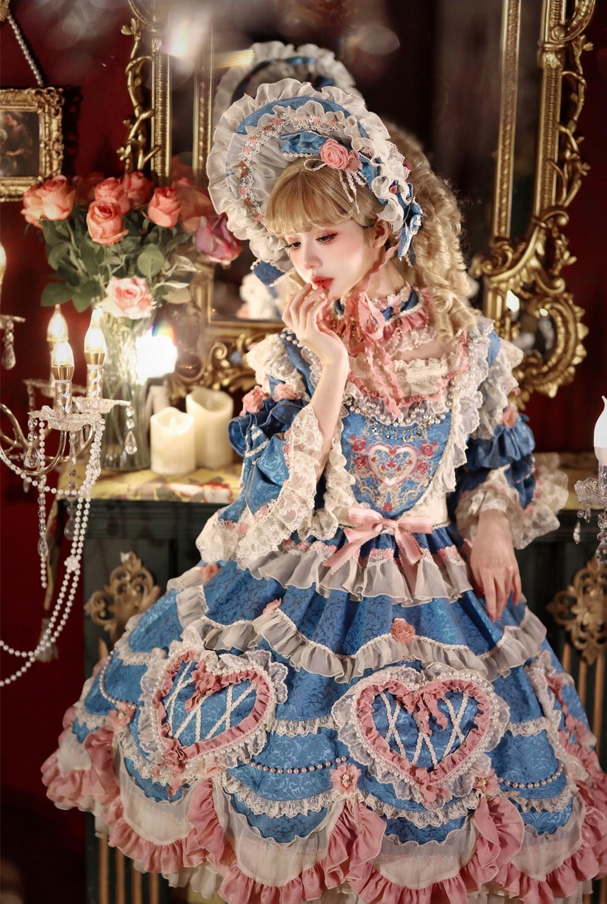 Bramble Rose - Antique Cake - Vintage Lolita OP Princess Dress Gorgeous Lolita Outfit 41536:701654