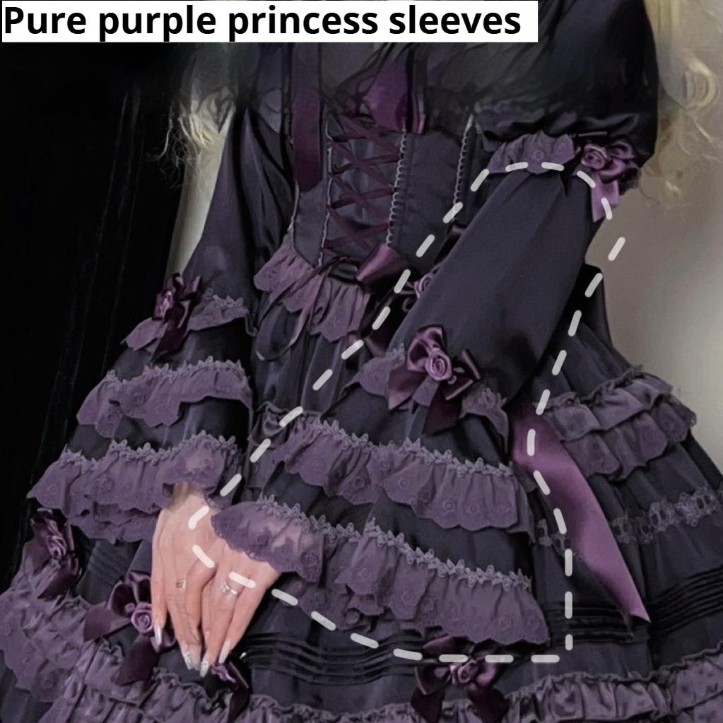 Uncle's Workshop - Stacked Black Currant - Gothic Lolita OP Dress, Detachable Skirt Hem (L M S) 39928:647262