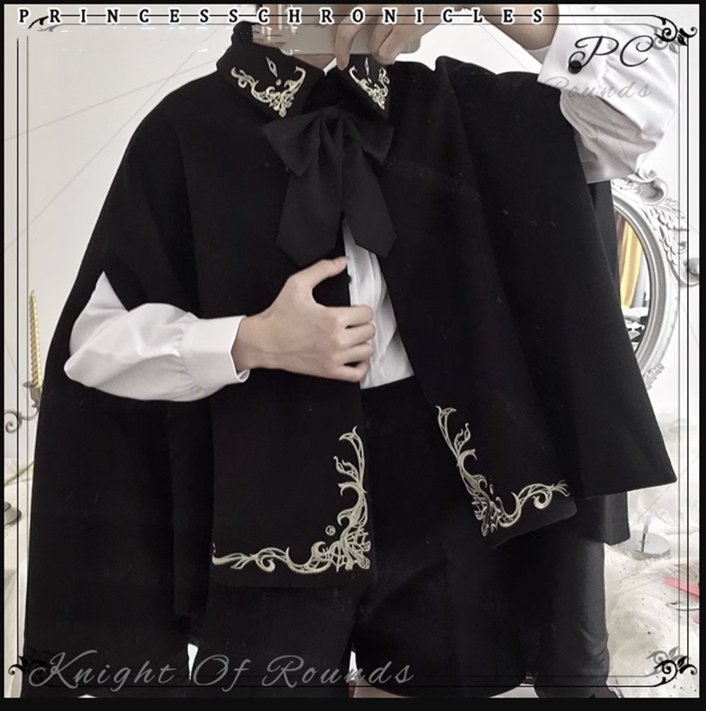 Princess Chronicles - Medieval Ouji Lolita Embroidered Cape 4400:308126