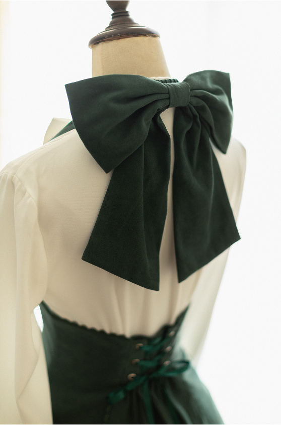 Forest Wardrobe - South of the Forest - Vintage Lolita Halter JSK Dress, French Style Blouse 44379:806077