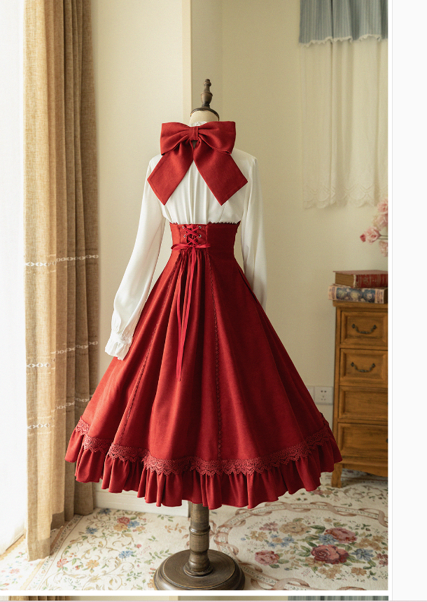 Forest Wardrobe - South of the Forest - Vintage Lolita Halter JSK Dress, French Style Blouse 44379:806066