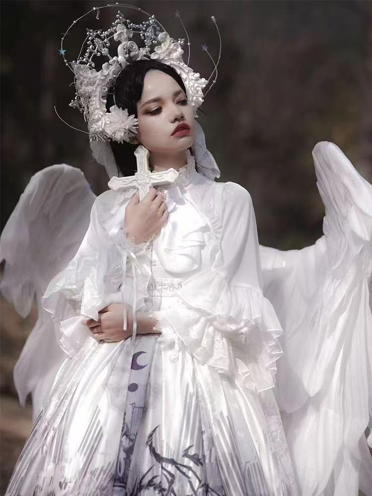 ZJstory - Dragon Bone Cemetery - Gothic Lolita Long Sleeve Blouse 13668:749590
