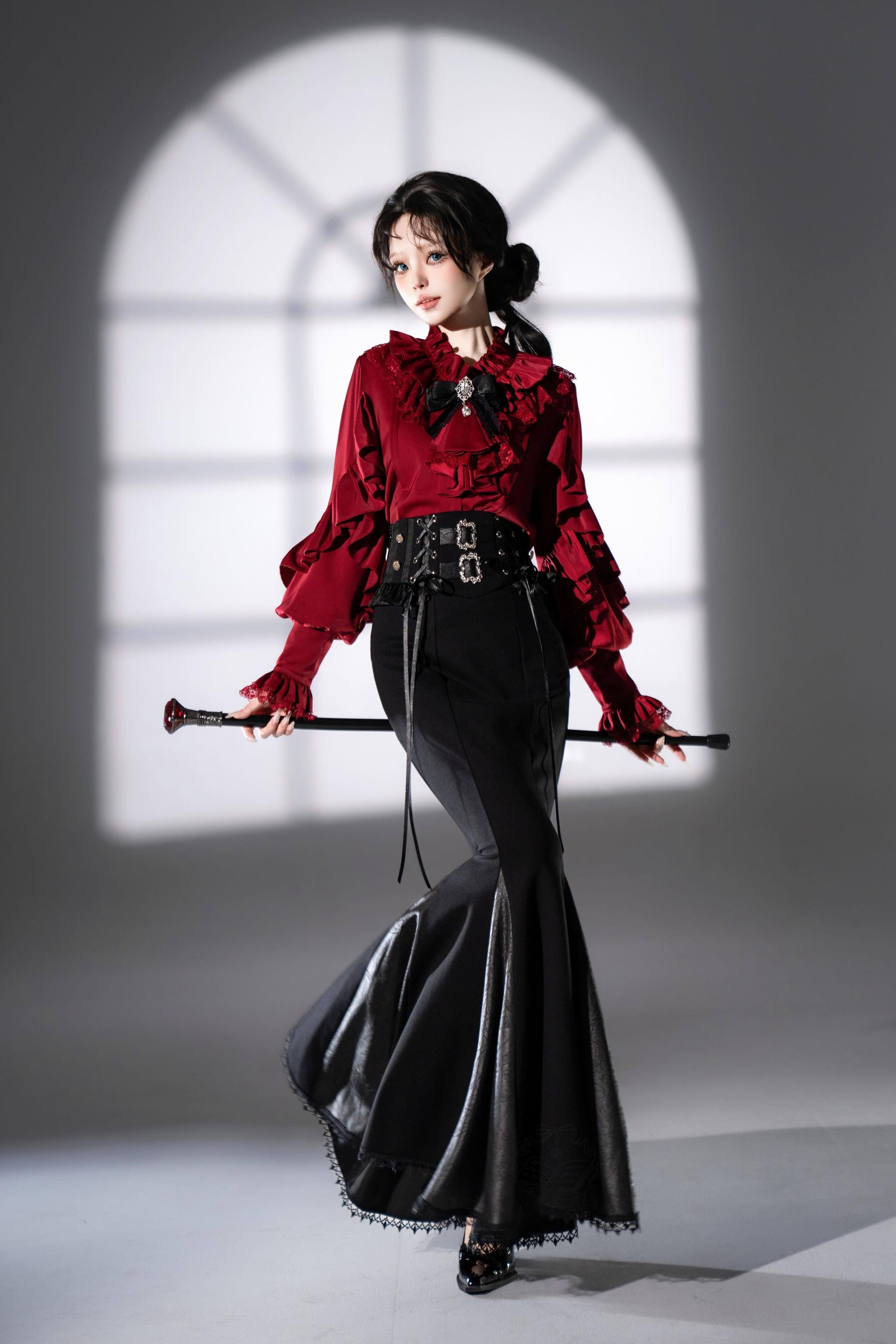 Night & Day Sonata SP - Ouji Lolita Satin Blouse Set, Shorts & Mermaid SK