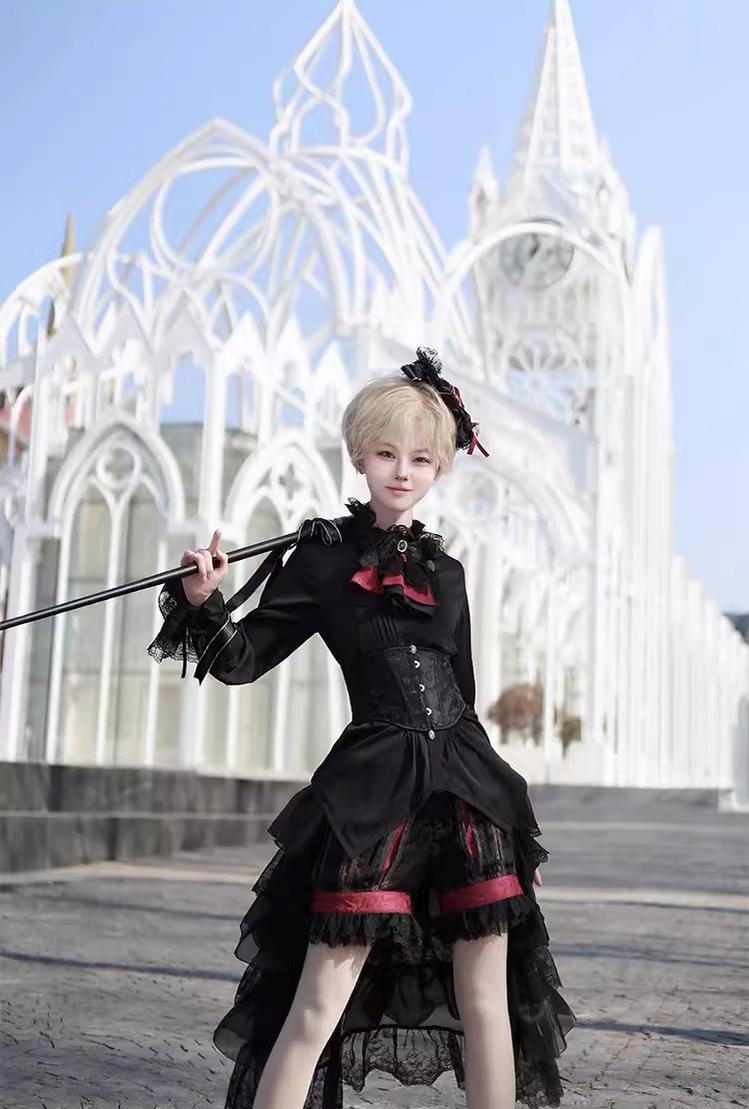 CastleToo - Coffin of Pilgrimage - Ouji Lolita Shirt Pants Suit Medieval European Prince Suit