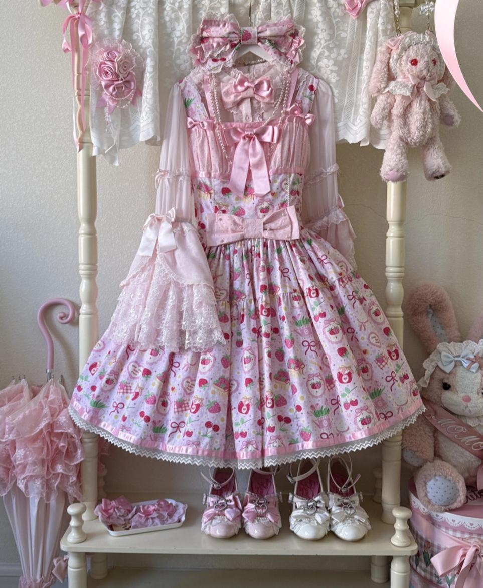Fruit Hard Candy - Cotton Old School Lolita Candy Printed OP & JSK Dress 45536:853648