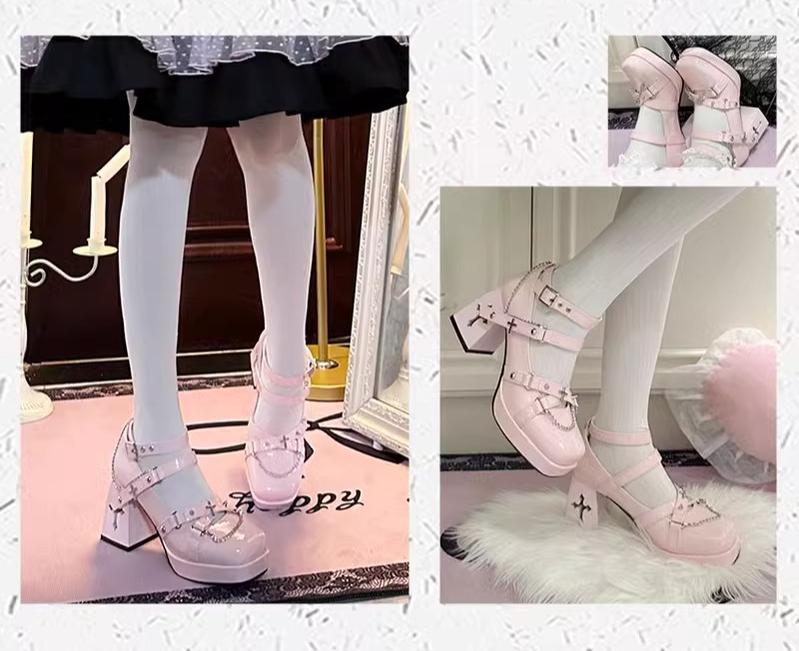 The night of the witch Lolita - Punk Lolita Heels Y2K Elegant Lolita Shoes