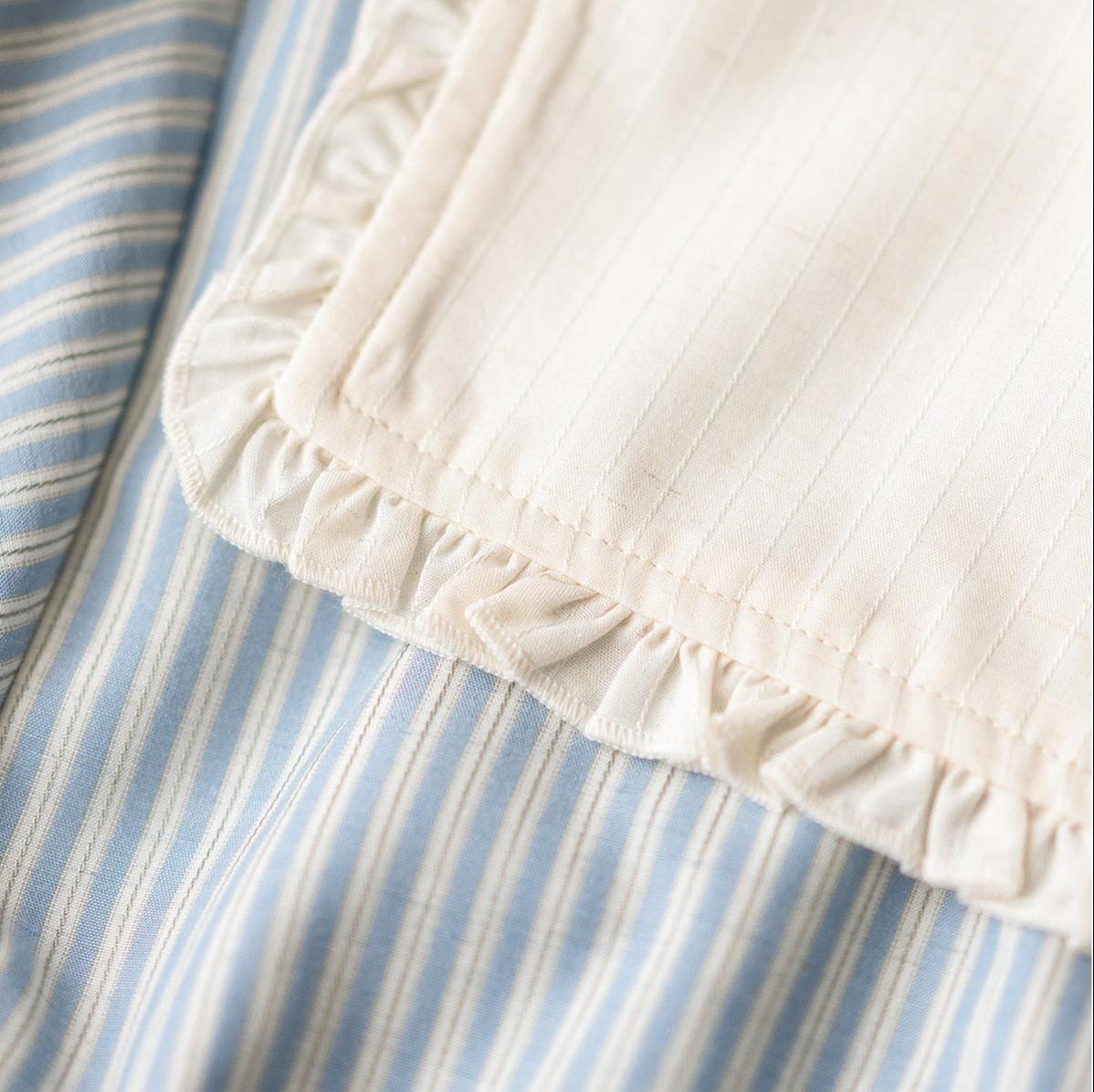 Endless Forest - Summer Striped Classic Lolita OP Dress, Short Sleeve
