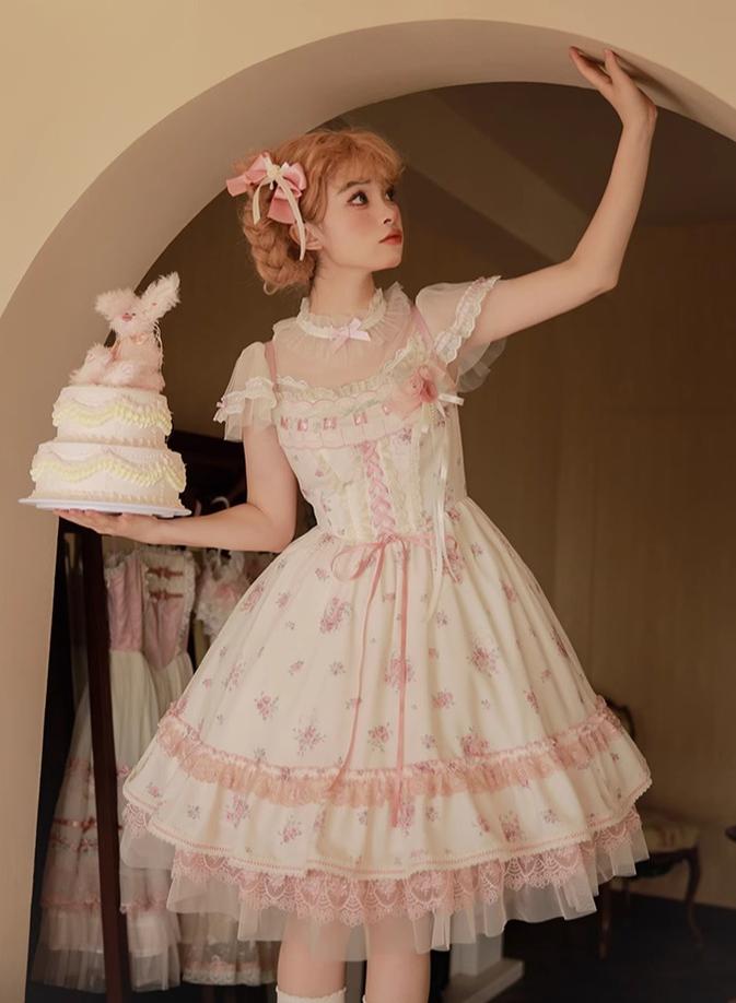 Mademoiselle Pearl - Rose Garden - Elegant Lolita Dress Bridal Floral Dress