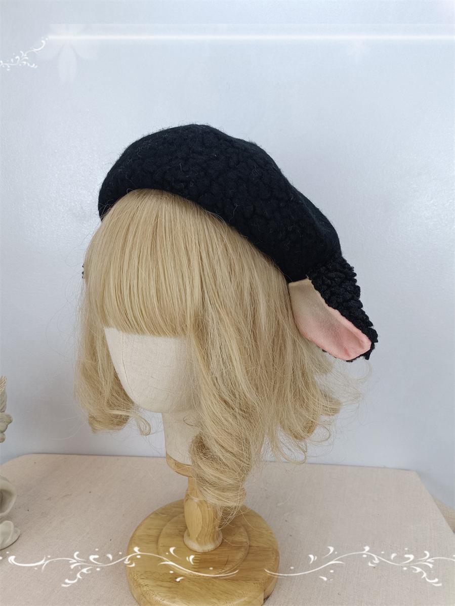 Cocoa Jam - Winter Sweet Lolita Beret, 3D Sheep-ear 15734:204598