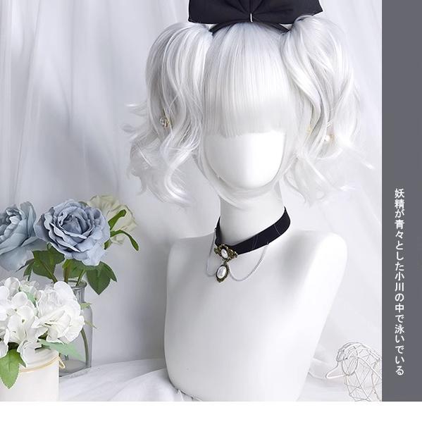 Sinwavy~Pandora's Box~Lolita Short Wig with Cute Double Ponytails 33090:432214